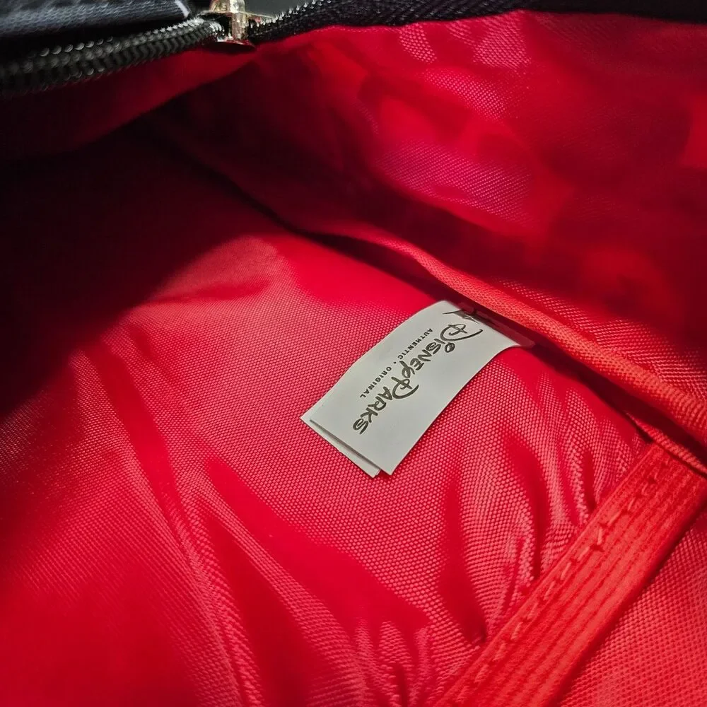 NWT Disney Parks Mickey Ears Bookbag Backpack Red Black 16